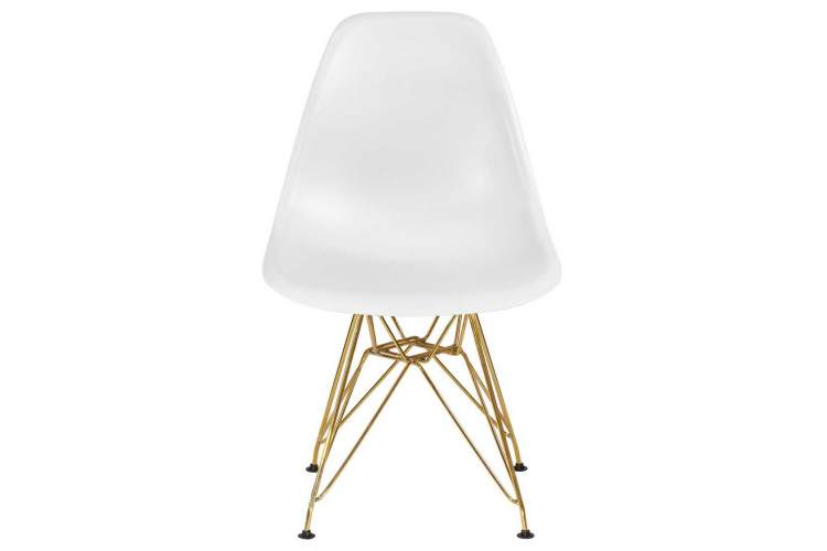 Стул обеденный DOBRIN DSR, ножки золотые, цвет белый (W-02)-5