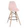 Набор 2 шт Стул барный DOBRIN DSW BAR, ножки светлый бук, цвет сиденья светло-розовый (PK-02)