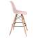 Набор 2 шт Стул барный DOBRIN DSW BAR, ножки светлый бук, цвет сиденья светло-розовый (PK-02)