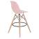Набор 2 шт Стул барный DOBRIN DSW BAR, ножки светлый бук, цвет сиденья светло-розовый (PK-02)