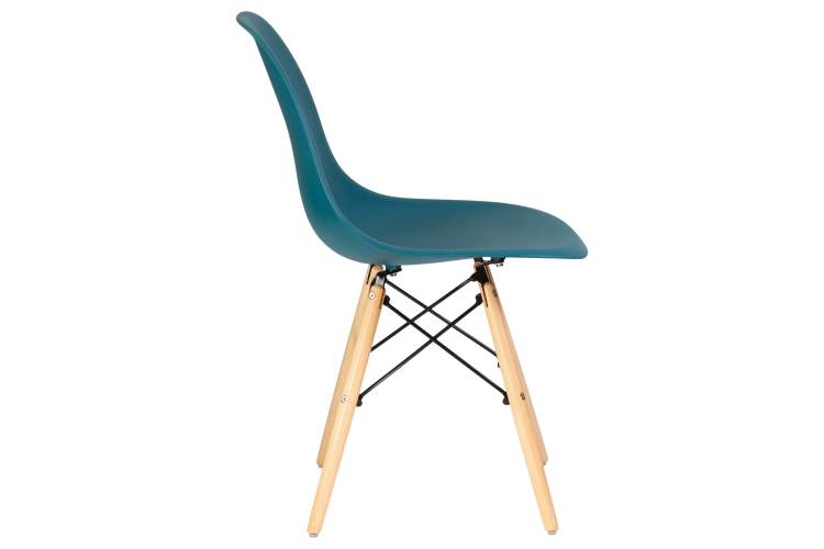 Набор 4 шт Стул обеденный DOBRIN DSW, ножки светлый бук, цвет морской волны (G-05)-3