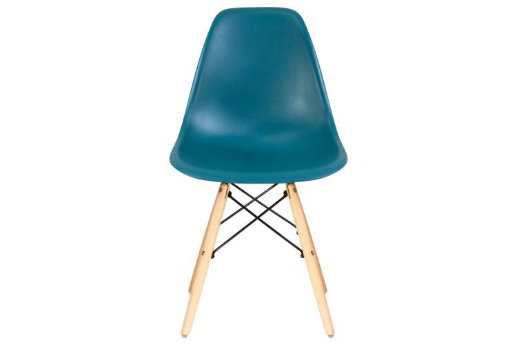 Набор 4 шт Стул обеденный DOBRIN DSW, ножки светлый бук, цвет морской волны (G-05)-6