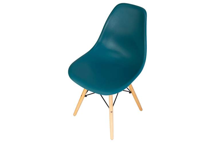 Набор 4 шт Стул обеденный DOBRIN DSW, ножки светлый бук, цвет морской волны (G-05)-7