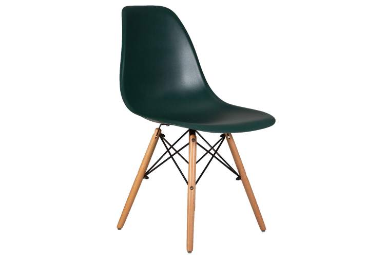 Набор 4 шт Стул обеденный DOBRIN DSW, ножки светлый бук, цвет тёмно-зеленый (G-13)-2