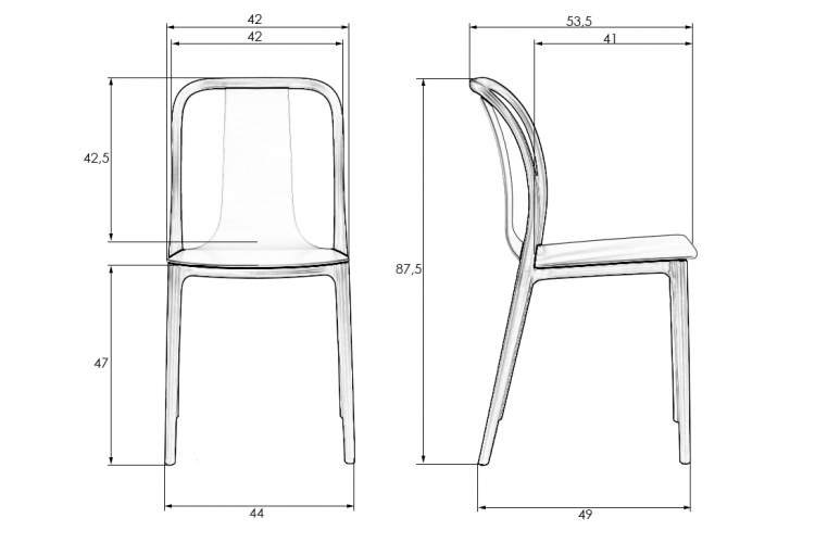 Набор 4 шт Стул обеденный DOBRIN ADAM, черный-9