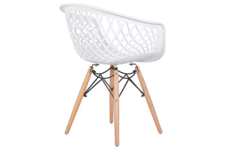 Стул обеденный DOBRIN SAMWELL, ножки светлый бук, цвет белый (W-02)-3