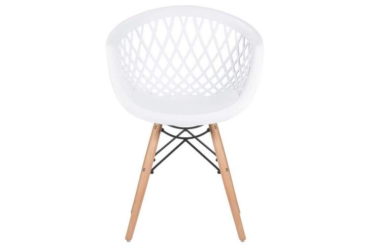 Стул обеденный DOBRIN SAMWELL, ножки светлый бук, цвет белый (W-02)-5