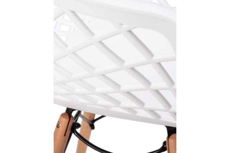 Стул обеденный DOBRIN SAMWELL, ножки светлый бук, цвет белый (W-02)-8