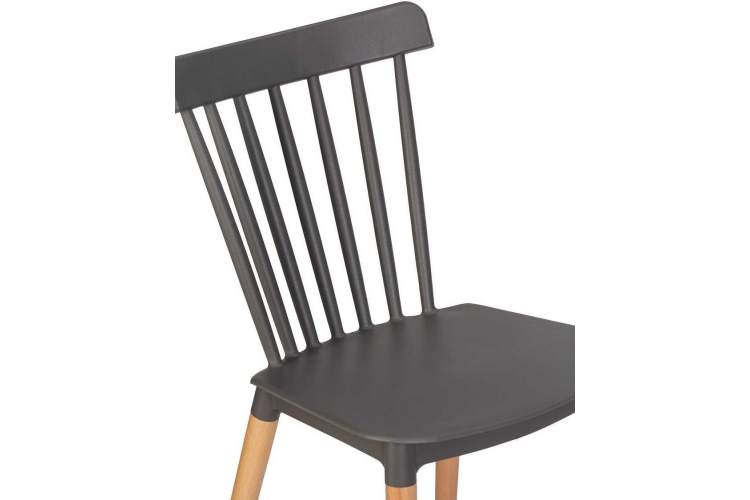 Стул обеденный DOBRIN THEO, ножки светлый бук, цвет темно-серый (GR-04)-6