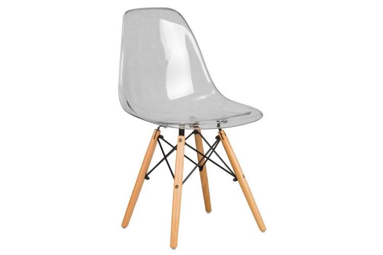 Стул обеденный DOBRIN DSW CASPER, ножки светлый бук, цвет прозрачный