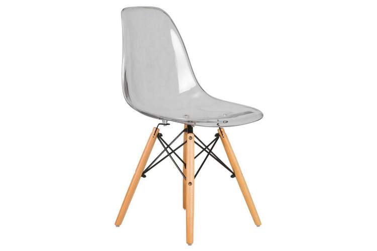 Стул обеденный DOBRIN DSW CASPER, ножки светлый бук, цвет прозрачный-1