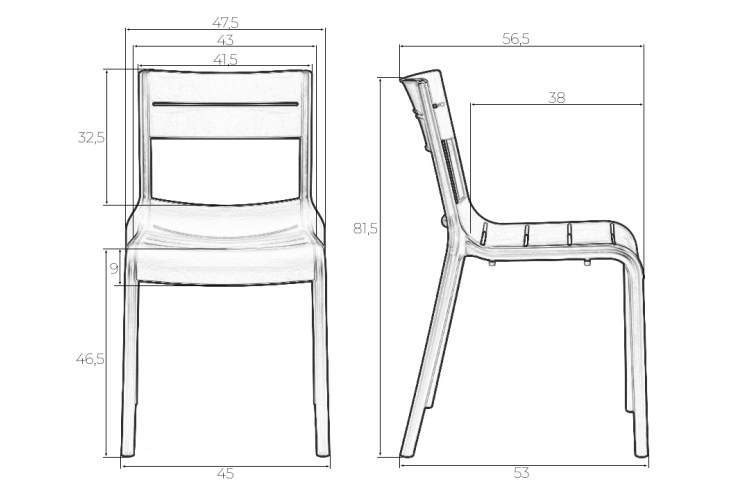 Набор 4 шт Стул обеденный DOBRIN TIM, темно-серый (GR-04)-8
