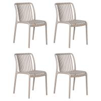 Набор 4 шт Стул обеденный DOBRIN WALTER, бежевый