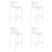 Набор 4 шт Стул барный DOBRIN CHLOE BAR, белый