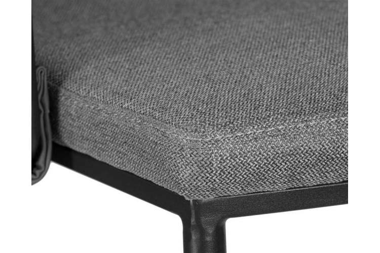 Стул полубарный DOBRIN AMELIA COUNTER, серая ткань (F-48), темно-серый винтажный PU (MF-12)-6