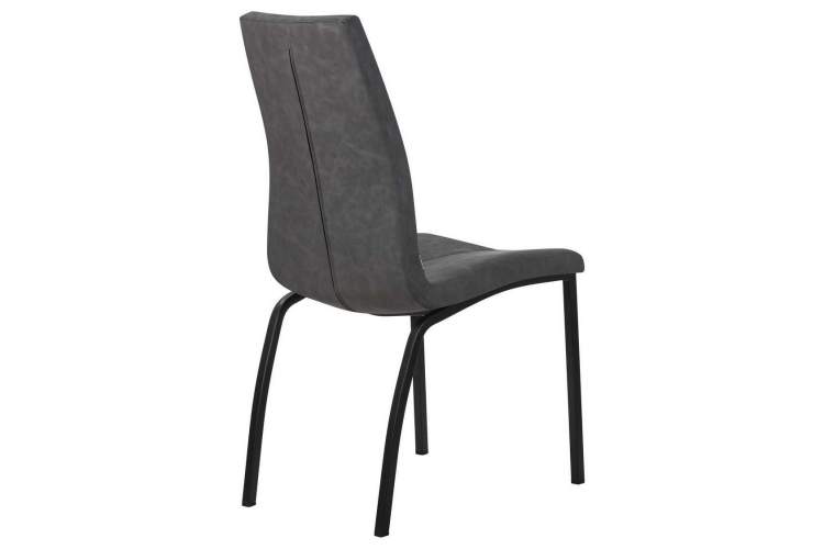 Стул обеденный DOBRIN MARK, черные ножки, серая антрацитовая винтажная экокожа (RU-08)-3