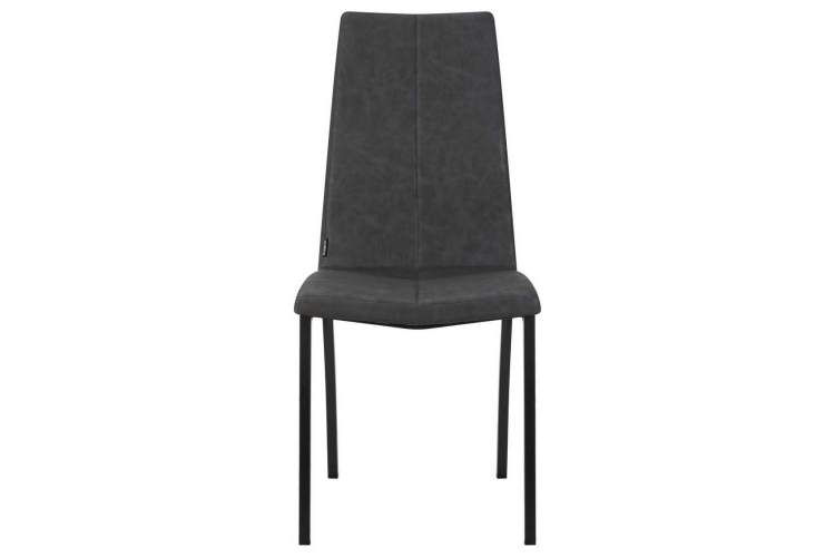 Стул обеденный DOBRIN MARK, черные ножки, серая антрацитовая винтажная экокожа (RU-08)-5