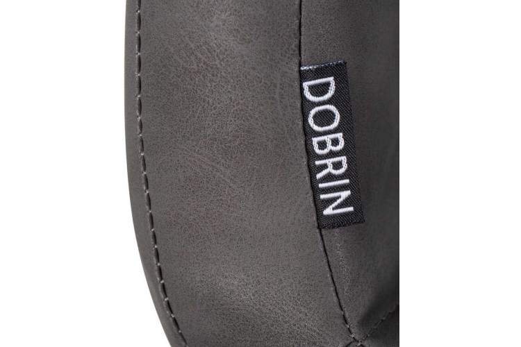 Стул обеденный DOBRIN MARK, черные ножки, серая антрацитовая винтажная экокожа (RU-08)-8