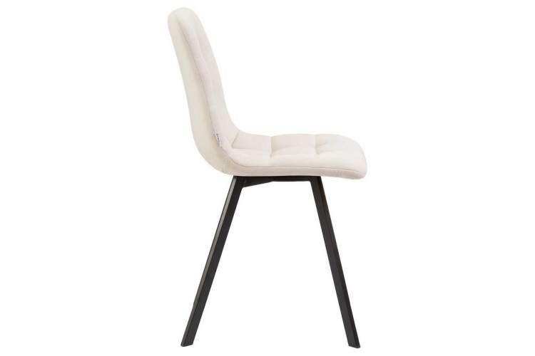 Стул обеденный DOBRIN ALEX SQUARE, черные матовые ножки, кремовая ткань (UF860-01B)-2