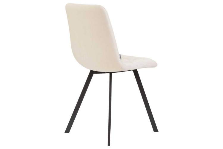 Стул обеденный DOBRIN ALEX SQUARE, черные матовые ножки, кремовая ткань (UF860-01B)-3