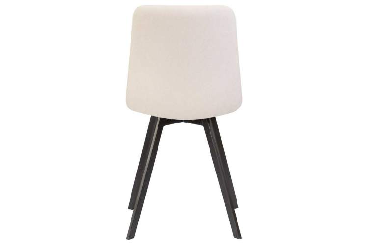 Стул обеденный DOBRIN ALEX SQUARE, черные матовые ножки, кремовая ткань (UF860-01B)-4