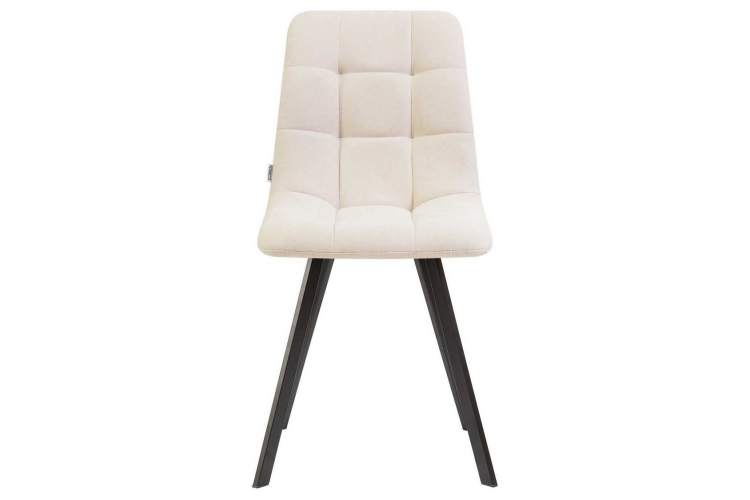 Стул обеденный DOBRIN ALEX SQUARE, черные матовые ножки, кремовая ткань (UF860-01B)-5