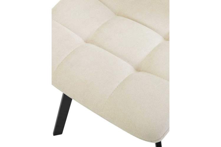 Стул обеденный DOBRIN ALEX SQUARE, черные матовые ножки, кремовая ткань (UF860-01B)-6