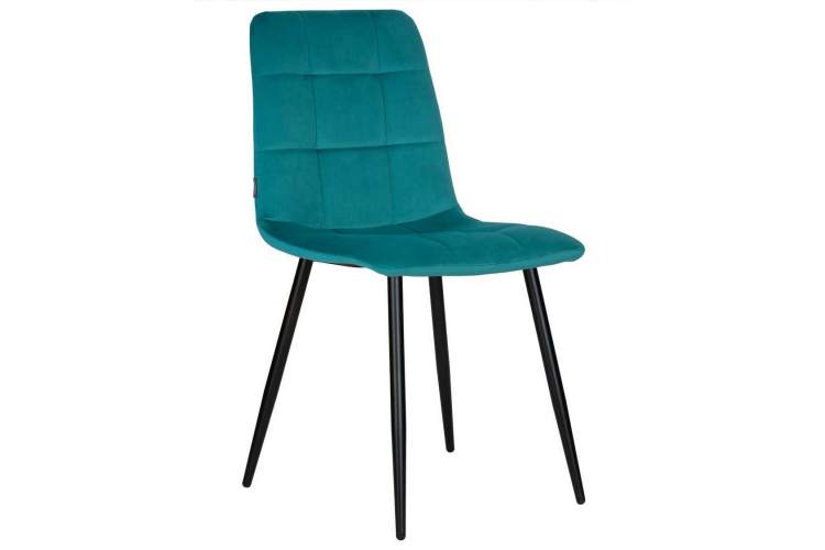 Стул обеденный DOBRIN CHILLY, Морской волны Holland 56, основание черное