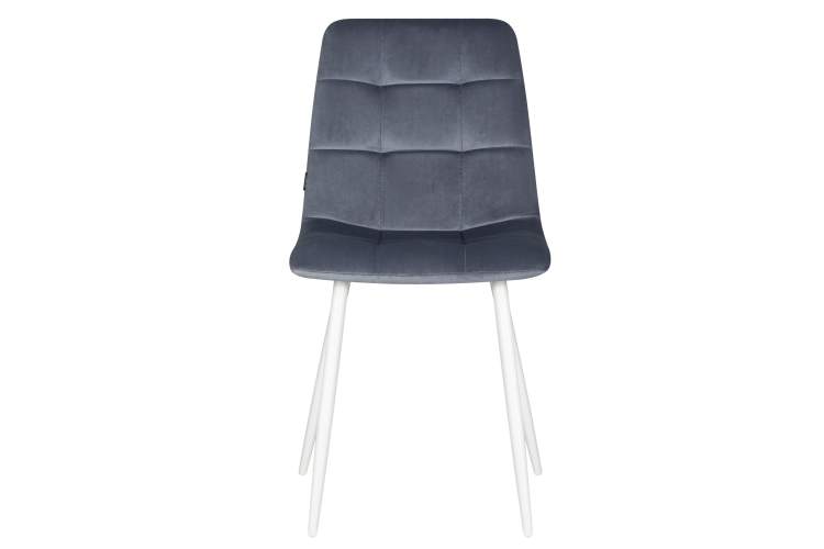 Набор 4 шт Стул обеденный DOBRIN CHILLY, Серо-голубой Holland 14, основание белое-6