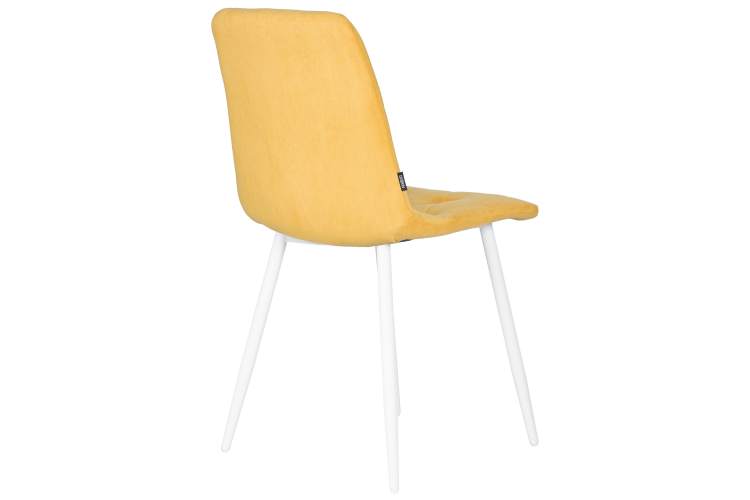 Набор 4 шт Стул обеденный DOBRIN CHILLY ROMBO, Горчичный Simple 15, основание белый-4
