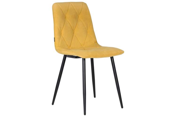 Набор 4 шт Стул обеденный DOBRIN CHILLY ROMBO, Горчичный Simple 15, основание черное-1