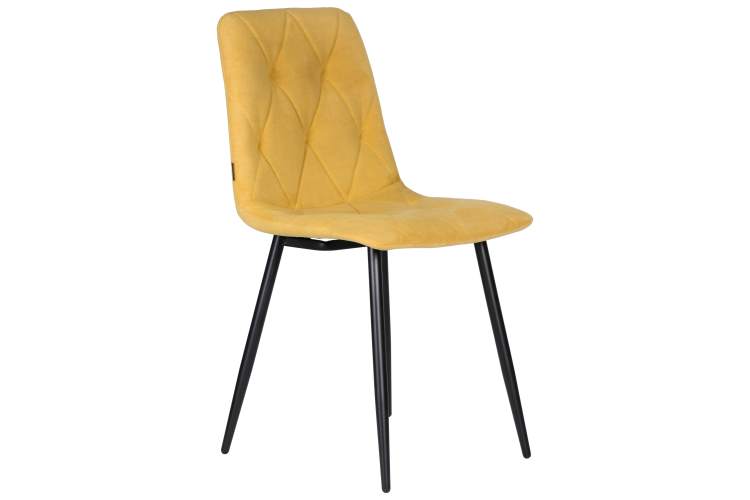 Набор 4 шт Стул обеденный DOBRIN CHILLY ROMBO, Горчичный Simple 15, основание черное-2