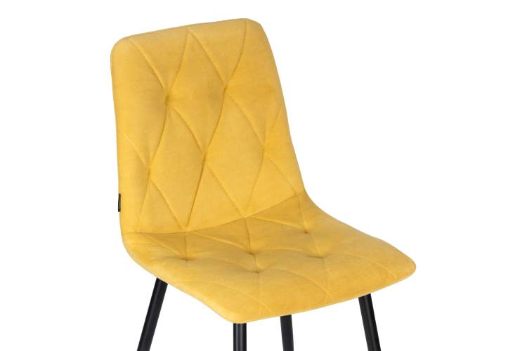 Набор 4 шт Стул обеденный DOBRIN CHILLY ROMBO, Горчичный Simple 15, основание черное-7