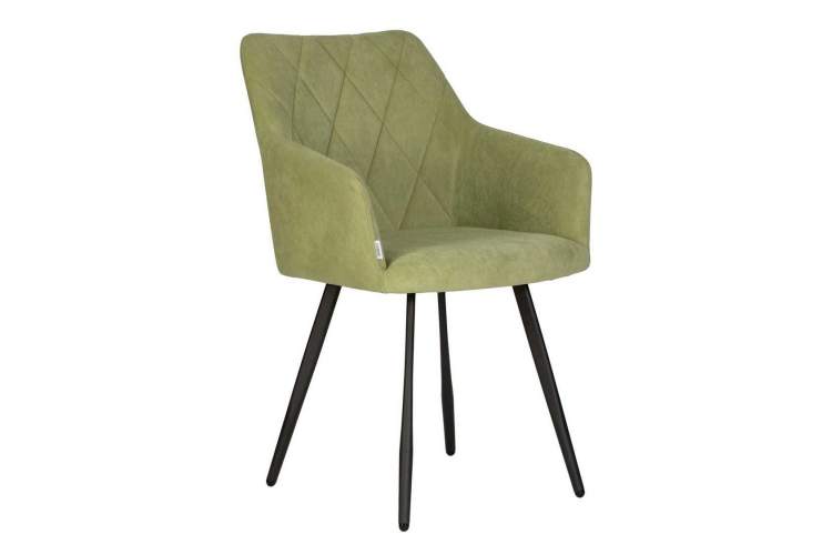 Стул обеденный DOBRIN ROBY, ЭМАЛЬ ЧЕРНЫЙ МУАР велюр Catania Forest