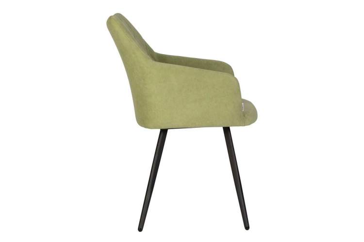 Стул обеденный DOBRIN ROBY, ЭМАЛЬ ЧЕРНЫЙ МУАР велюр Catania Forest-2