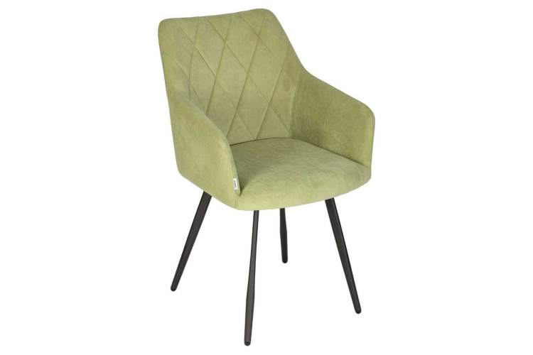 Стул обеденный DOBRIN ROBY, ЭМАЛЬ ЧЕРНЫЙ МУАР велюр Catania Forest-6