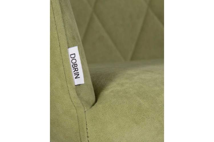 Стул обеденный DOBRIN ROBY, ЭМАЛЬ ЧЕРНЫЙ МУАР велюр Catania Forest-8