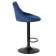 Набор 2 шт Стул барный DOBRIN LOGAN BLACK, синий велюр (MJ9-117)
