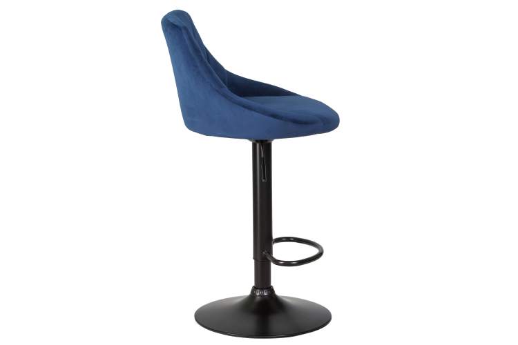 Набор 2 шт Стул барный DOBRIN LOGAN BLACK, синий велюр (MJ9-117)-3