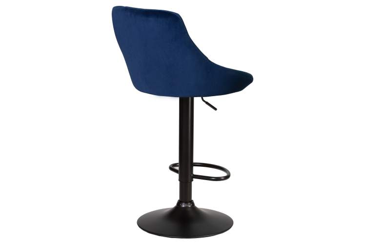 Набор 2 шт Стул барный DOBRIN LOGAN BLACK, синий велюр (MJ9-117)-4