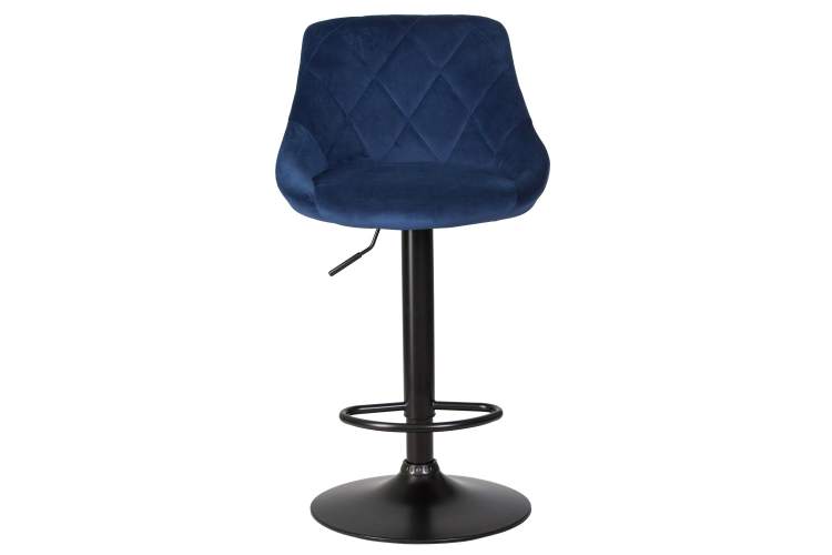Набор 2 шт Стул барный DOBRIN LOGAN BLACK, синий велюр (MJ9-117)-6