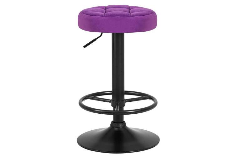 Табурет барный DOBRIN BRUNO BLACK, фиолет велюр (MJ9-58)