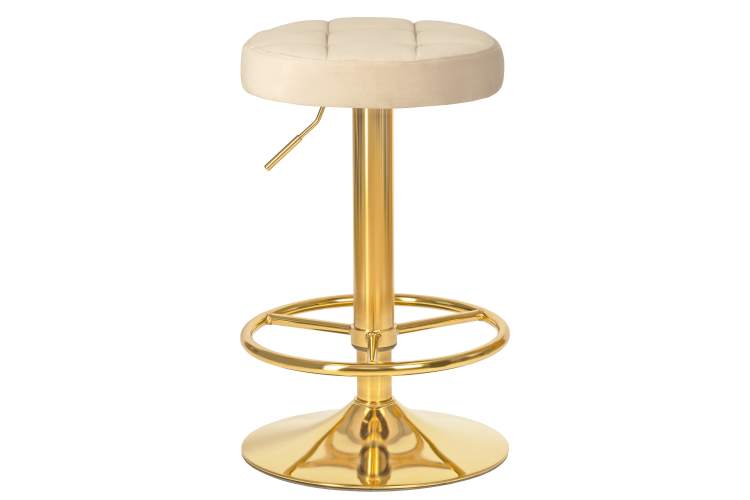 Набор 2 шт Табурет барный DOBRIN BRUNO GOLD, бежевый велюр (MJ9-10)-1