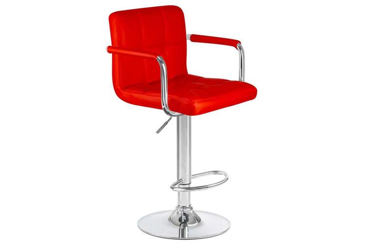 Стул барный DOBRIN KRUGER ARM, красный-1