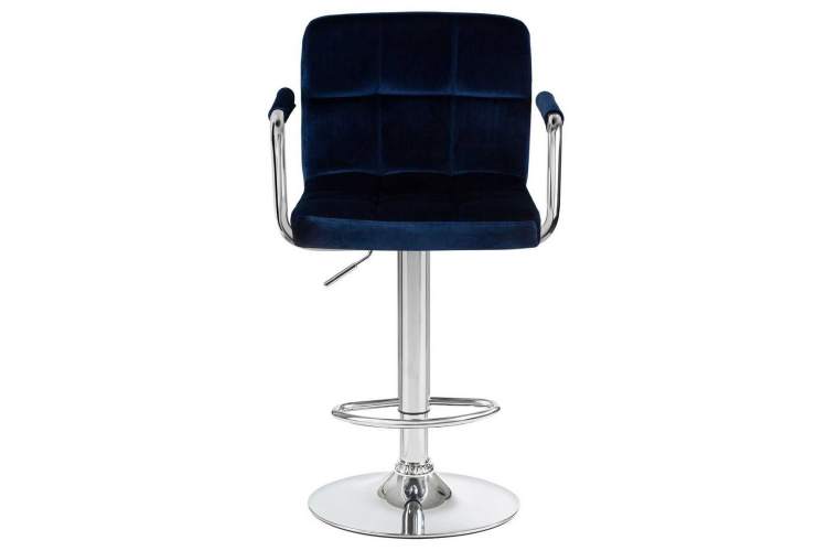 Стул барный DOBRIN KRUGER ARM, синий велюр (MJ9-117)-5