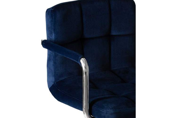 Стул барный DOBRIN KRUGER ARM, синий велюр (MJ9-117)-6