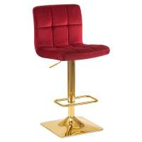 Стул барный GOLDIE, бордовый велюр (MJ9-43)