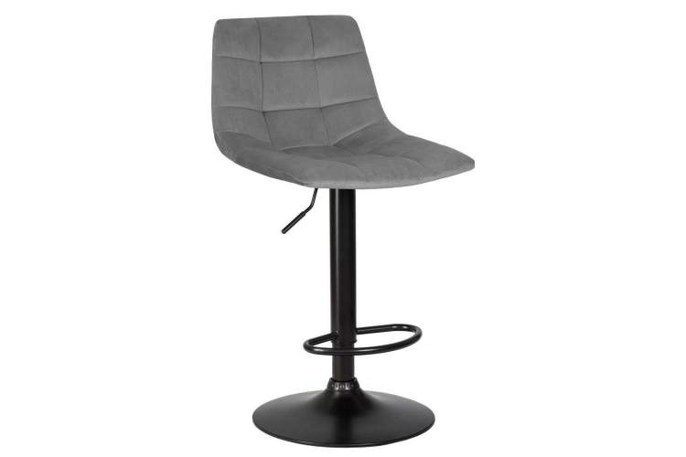 Стул барный DOBRIN TAILOR BLACK, серый велюр (MJ9-75)