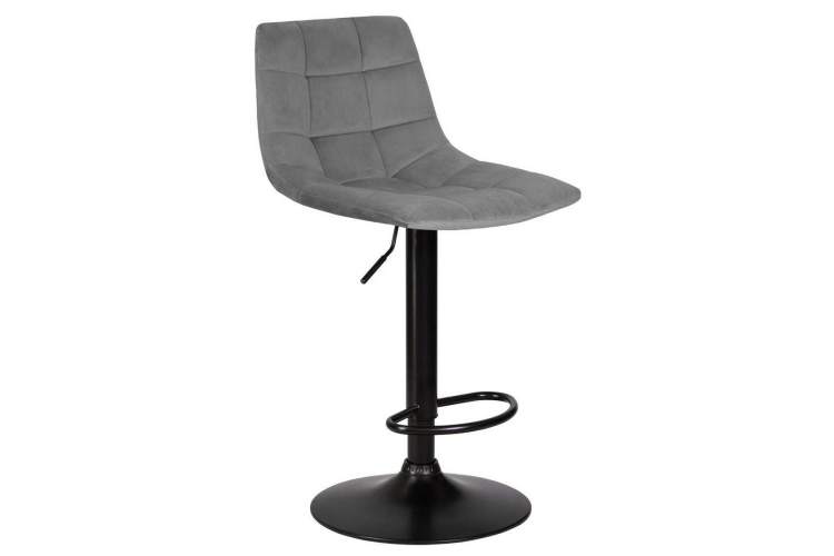 Стул барный DOBRIN TAILOR BLACK, серый велюр (MJ9-75)-1
