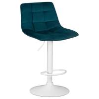 Стул барный TAILOR WHITE, морской волны велюр (MJ9-99) Стул барный TAILOR WHITE, морской волны велюр (MJ9-99)